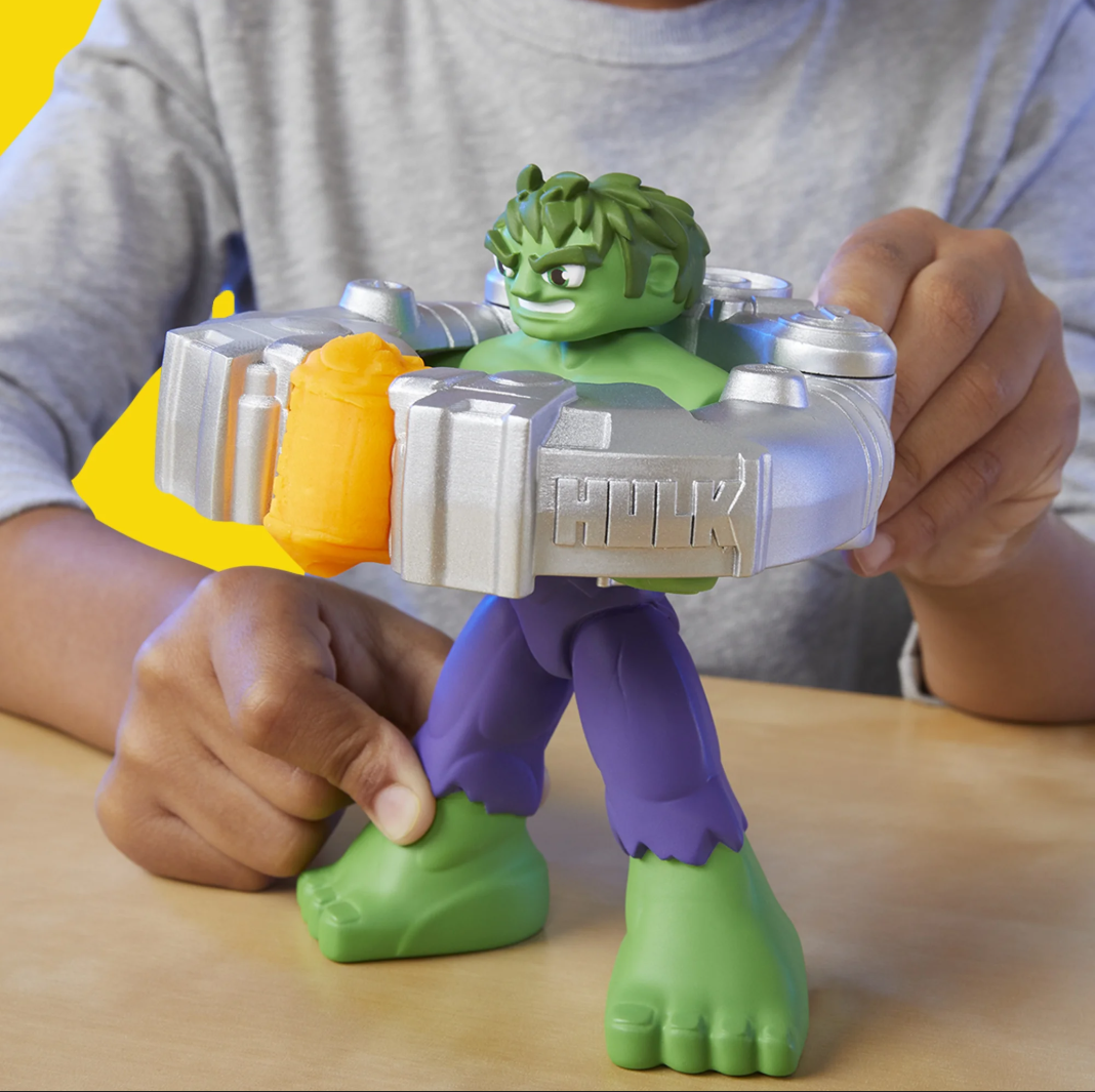 Play-Doh Marvel Hulk Smash &amp; Squish Playset with Hulk Action Figure, Ages 4+