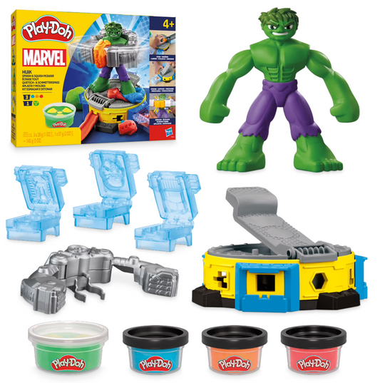 Play-Doh Marvel Hulk Smash &amp; Squish Playset with Hulk Action Figure, Ages 4+